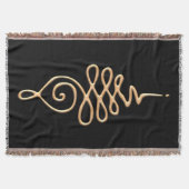 Gold Unalome Decke (Vorderseite)