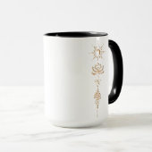 Gold Unalome Gruppe Tasse (VorderseiteRechts)