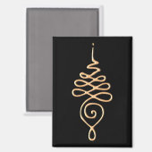 Gold Unalome Magnet (Vorderseite/Rückseite)