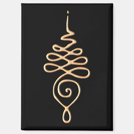 Gold Unalome Magnet (Vorderseite)