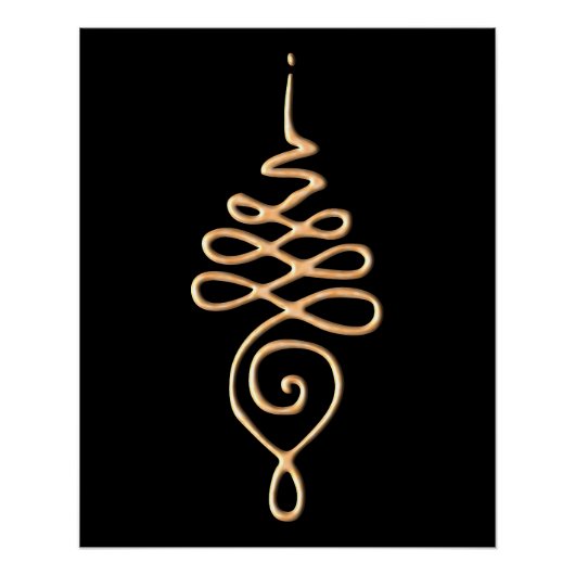 Gold Unalome Poster (Vorderseite)