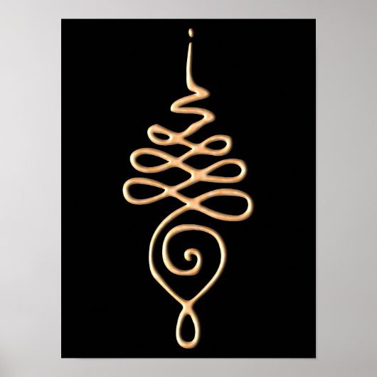 Gold Unalome Poster (Vorne)