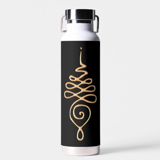 Gold Unalome  Trinkflasche (Vorne)