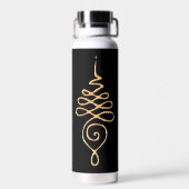 Gold Unalome  Trinkflasche (Rückseite)