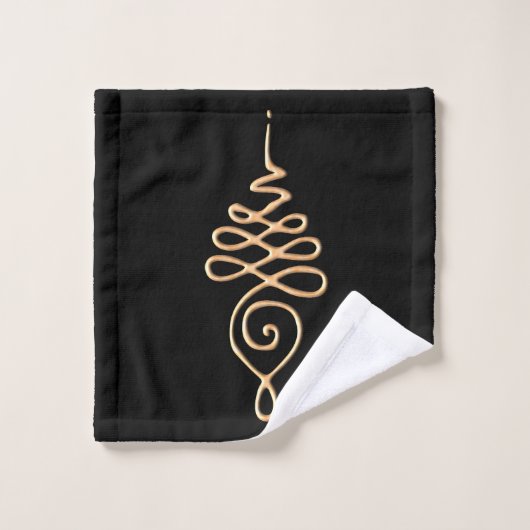 Gold Unalome Waschlappen (Waschlappen)