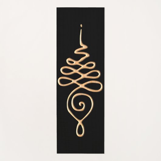 Gold Unalome  Yogamatte (Vorderseite)