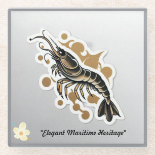 "Gold und Anker" Glasuntersetzer