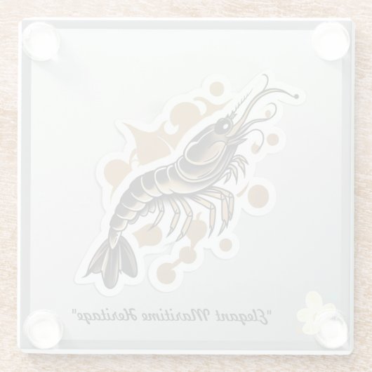 "Gold und Anker" Glasuntersetzer (Rückseite)