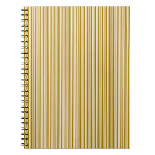 Gold- und Antique-Weiß-Streifen Notizblock