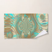 Gold und Aqua Abstrakt Geometric Badetücher Set (Handtuch)