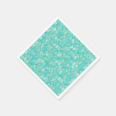 Gold und Aqua Maroccan Serviette (Ecke)