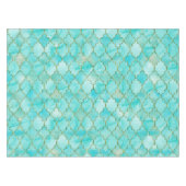 Gold und Aqua Maroccan Tischdecke (Vorderseite (Horizontal))