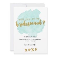 Gold und Aquamarin Blush Werden Sie meine Bridesma