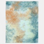 Gold und Aquamarin Fleecedecke (Vorderseite)