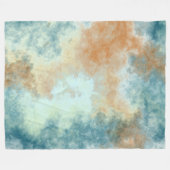 Gold und Aquamarin Fleecedecke (Vorderseite (Horizontal))