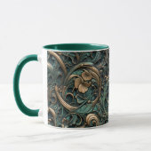 Gold und Aquamarin Tasse (Links)