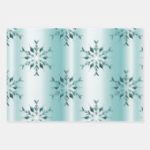 Gold und Aquamarine Weihnachten Geschenkpapier Set (Vorderseite)