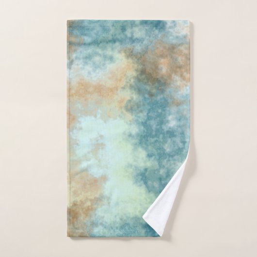 Gold und Aquamarines Bad  Badhandtuch Set (Handtuch)