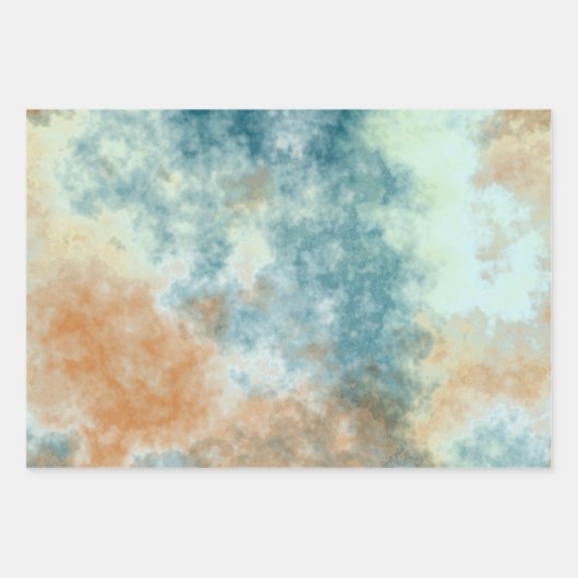 Gold und Aquamarines Bad Geschenkpapier Set (Vorderseite 3)