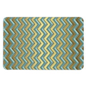 Gold und Aquamarines Zickzack Muster Magnet (Horizontal)