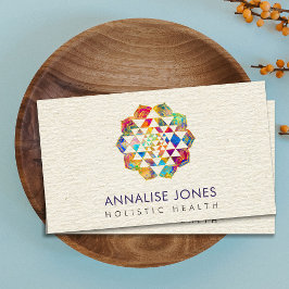 Gold und Aquarell Sri Yantra / Sri Chakra Visitenkarte