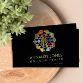 Gold und Aquarell Sri Yantra / Sri Chakra Visitenkarte