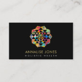 Gold und Aquarell Sri Yantra / Sri Chakra Visitenkarte (Vorderseite)