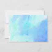 Gold- und Aquarellrahmen-Hochzeitsrampe RSVP Karte (Rückseite)