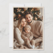 Gold und Beige Angel Feiertagskarte (Rückseite)