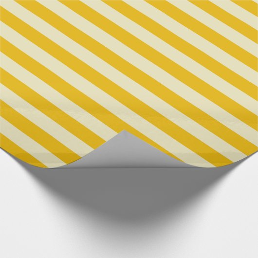 Gold und Beige Streifen Geschenkpapier (Ecke)