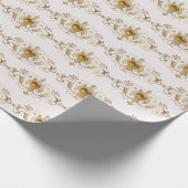 Gold und Bernsteine Geschenkpapier (Ecke)