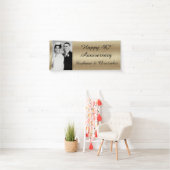 Gold und Black 40 Jahre Party Trendy Foto Banner (Insitu)
