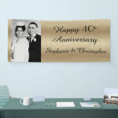Gold und Black 40 Jahre Party Trendy Foto Banner (Messe)