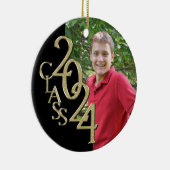 Gold- und Black-Abschluss-Klasse des Fotos 2018 Keramikornament (Rechts)