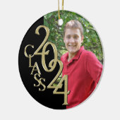 Gold- und Black-Abschluss-Klasse des Fotos 2018 Keramikornament (Links)