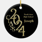 Gold- und Black-Abschluss-Klasse des Fotos 2018 Keramikornament (Hinten)