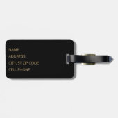 Gold- und Black-Anwälte auf dem Rechtsweg Gepäckanhänger (Rückseite horizontal)