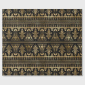 Gold und Black Art Déco Geschenkpapier (Flach)