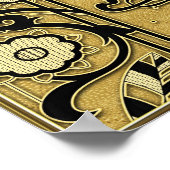 Gold und Black Art Nouveau Poster. Poster (Ecke)