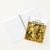 Gold und Black Bokeh Gratitude Cover Notizblock (Innenseite)