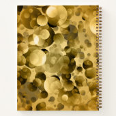 Gold und Black Bokeh Gratitude Cover Notizblock (Rückseite)