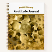 Gold und Black Bokeh Gratitude Cover Notizblock (Vorderseite)