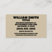 Gold- und Black-Business-Card Visitenkarte (Rückseite)