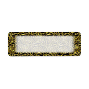 Gold und Black Celtic Spiral Knospen Muster