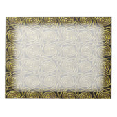 Gold und Black Celtic Spiral Knospen Muster Notizblock (Vorderseite)
