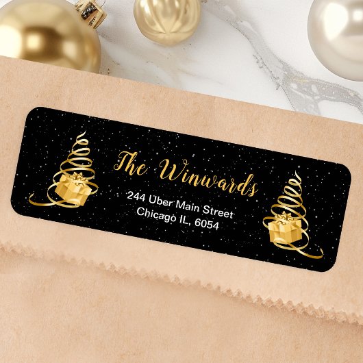 Gold und Black Christmas Geschenk