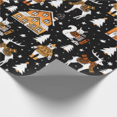 Gold und Black Christmas Polar Bär Dear Winter Geschenkpapier (Ecke)