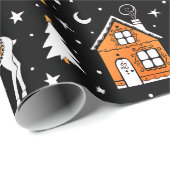 Gold und Black Christmas Polar Bär Dear Winter Geschenkpapier (Rolleneckpunkt)