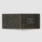 Gold und Black Confetti Foil Wedding Gästebuch (Voll)
