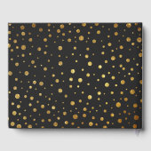 Gold und Black Confetti Foil Wedding Gästebuch (Rückseite)